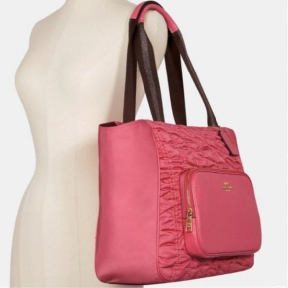 SOLD Coach Court Tote With Ruching- PINK NWT - Picture 2 of 3